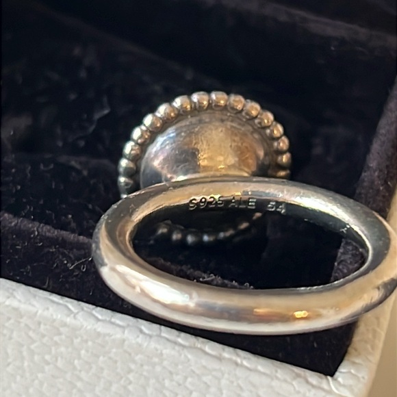 Pandora Autumn Skies Green Amethyst Sterling Silver 925 ALE Ring Size 54 - Picture 4 of 4